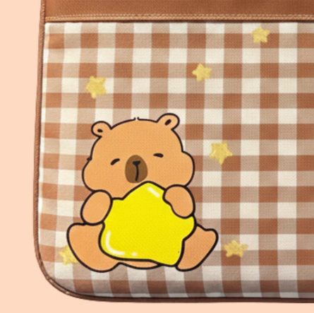 Star capybara laptop bag