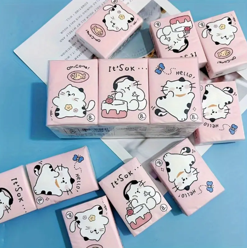 Cat Pocket Tissue Pack of 9