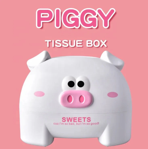Cute Piggy Tissue Box