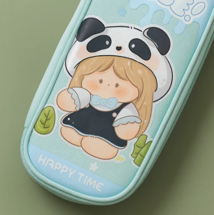 Panda Pencil Pouch - Blue