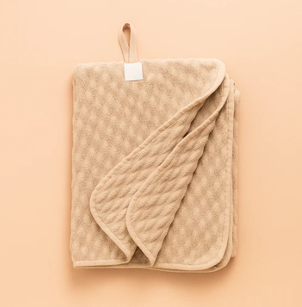 Block Pattern Microfibre Towel - Pink (L)