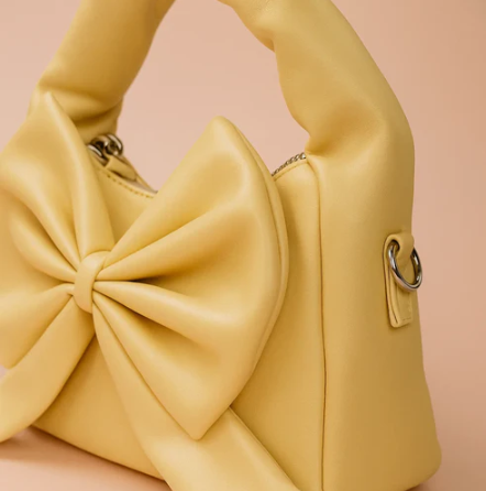 Cute Bow Sling Bag - Yellow