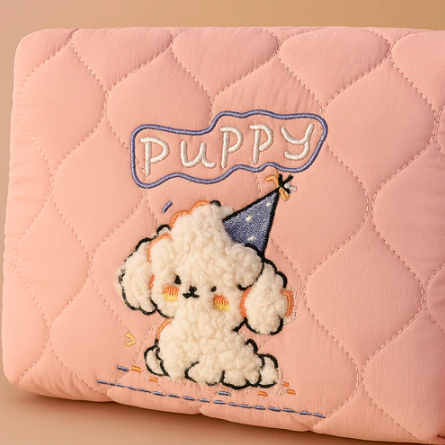Puppy Makeup Utility Bag Pink