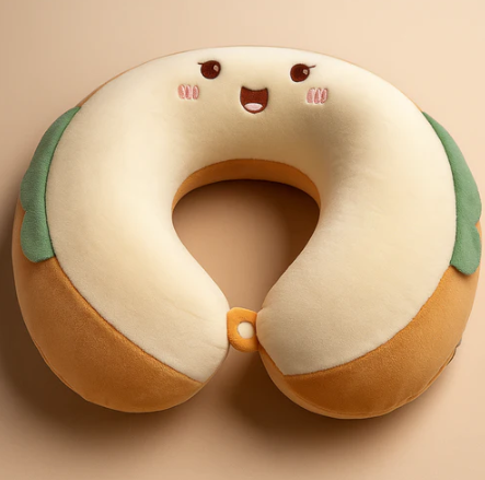 White Toastie Neck Pillow (Memory Foam)