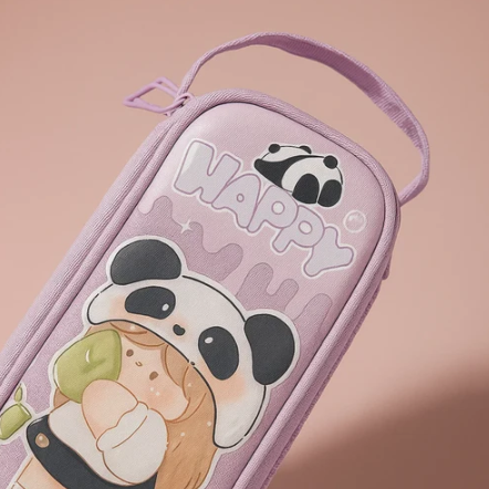 Panda Pencil Pouch - Purple