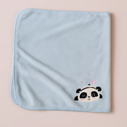 Panda Microfibre Towel Blue