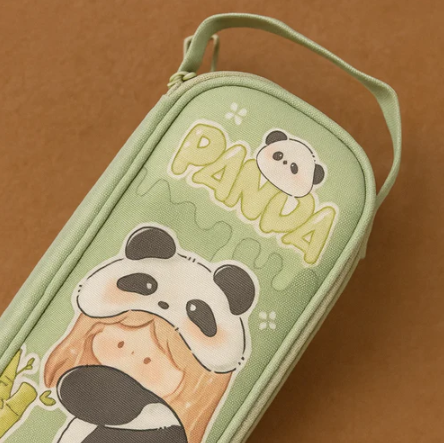Panda Pencil Pouch - Green