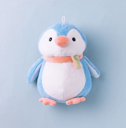 Muffler Penguin Plush Toy blue - Large