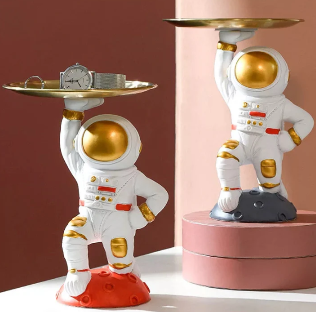 Astronaut With Brass Tray