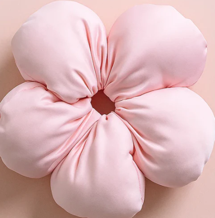 Puffy Flower Pink Scrunchie