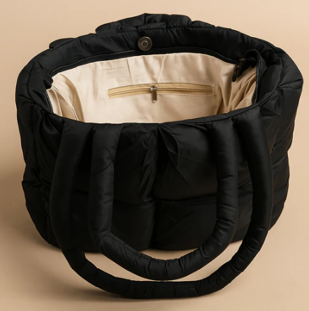 Puffed Tote Bag Black