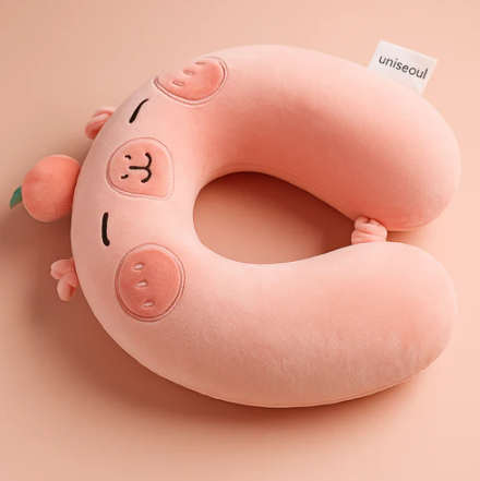 Pink Capybara Neck Pillow (Memory Foam)