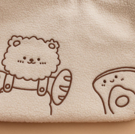 Toastie bear White Furry Tote Bag