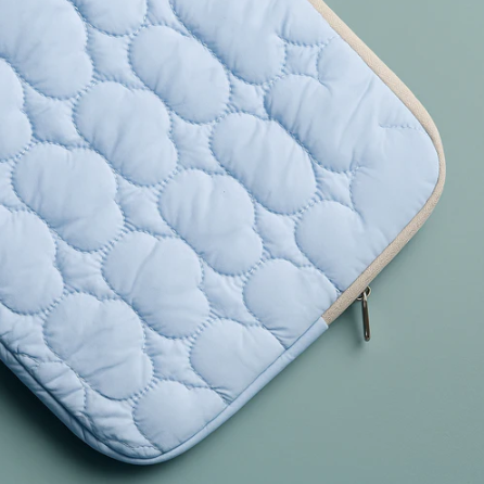 Blue Puffed Cloud Laptop Sleeve