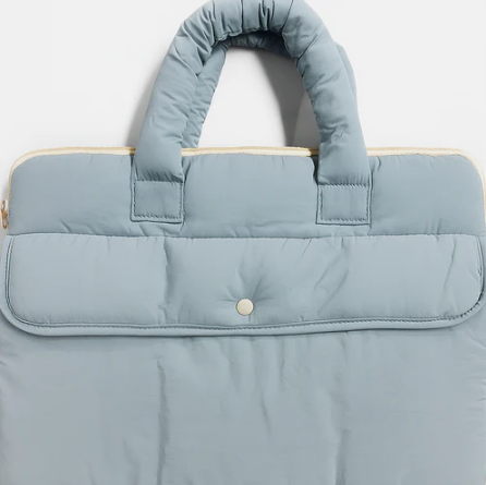 Puffed Blue Laptop Bag