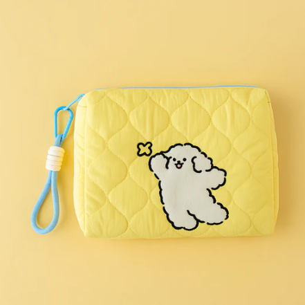 Playing Puppy MakeupUtility Bag Yellow