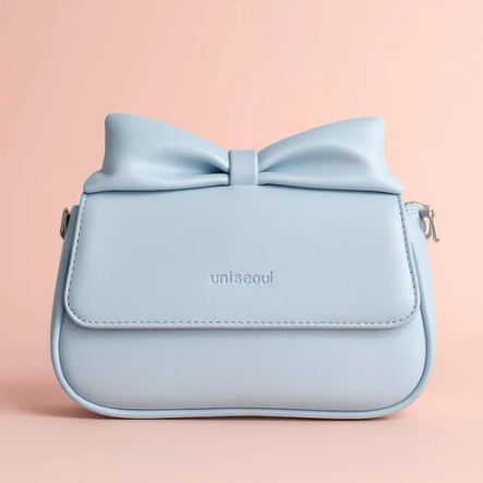 Puffed Bow Top Sling Bag