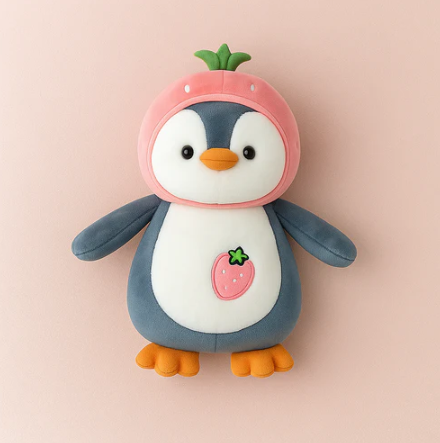 Cute Penguin Plush Toy Pink - Large