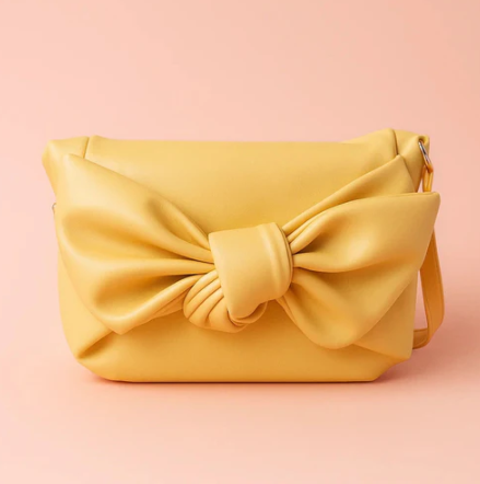 Knot Bow Sling Bag - Yellow