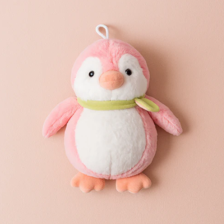 Muffler Penguin Plush Toy pink -Small