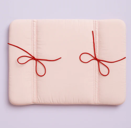 Pink Puffed Bow Laptop Sleeve