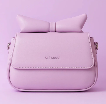 Puffed Bow Top Sling Bag