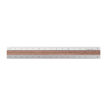 Aluminum & Wood Rulers 15cm / MIDORI