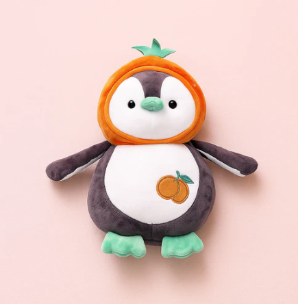 Cute Penguin Plush Toy Orange - Large