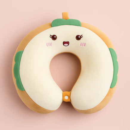 White Toastie Neck Pillow (Memory Foam)