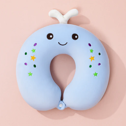 Whale with colorful Freckles Neck Pillow (Memory Foam)