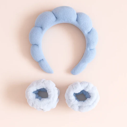 Bubble Skincare Headband Blue Hard