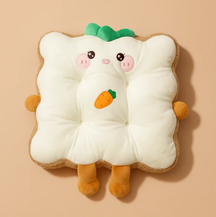 White Toastie Plushie Cushion