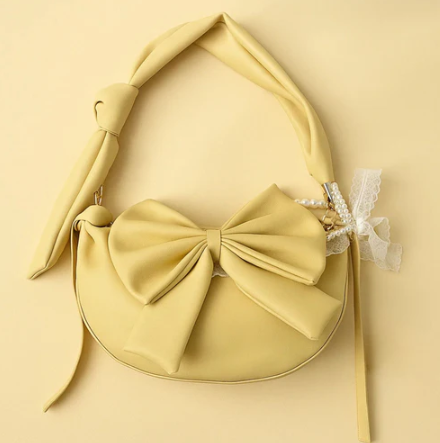 Round Bow Sling Bag - Yellow