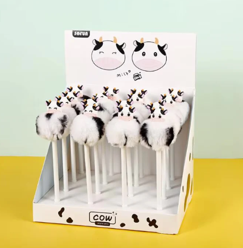 Cow Pom Pom Pen