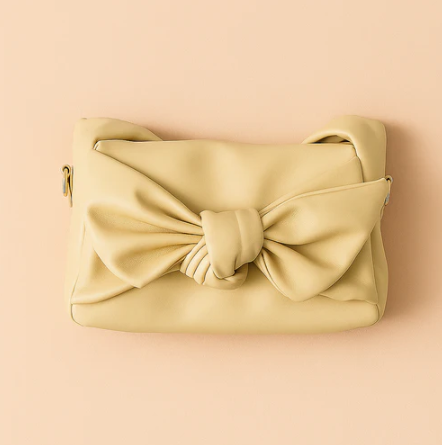 Knot Bow Sling Bag - Beige
