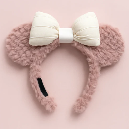 Mickey Ears With Bow Skincare Headband Pink Hard
