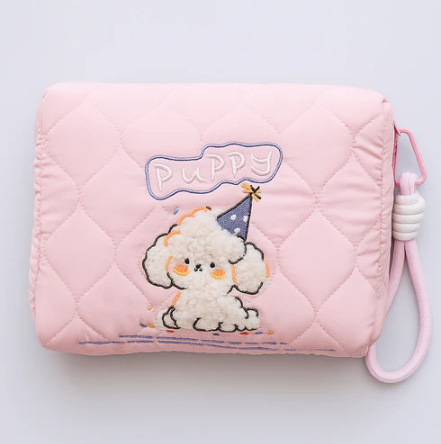 Puppy Makeup Utility Bag Pink