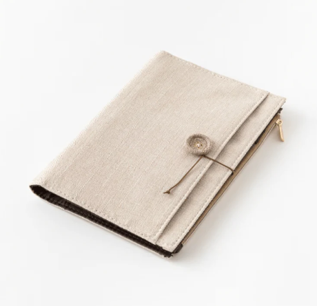 Yuru Log Zipper Pouch Notebook Cover / MIDORI