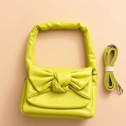 Knot Bow Sling Bag - Lime Green