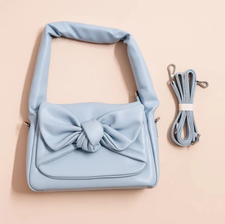 Knot Bow Sling Bag - Powder Blue