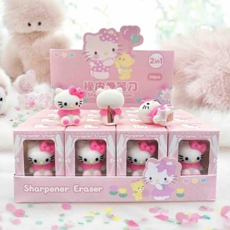 Hello Kitty Eraser + Sharpener
