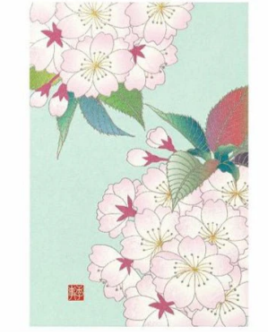 [Limited] Seasons Spring Silk-Print Postcard / MIDORI