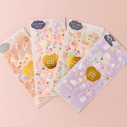 3D Fluffy Sticker Sheet - Unico