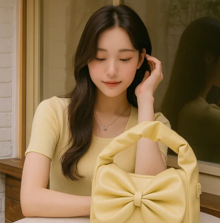 Cute Bow Sling Bag - Yellow