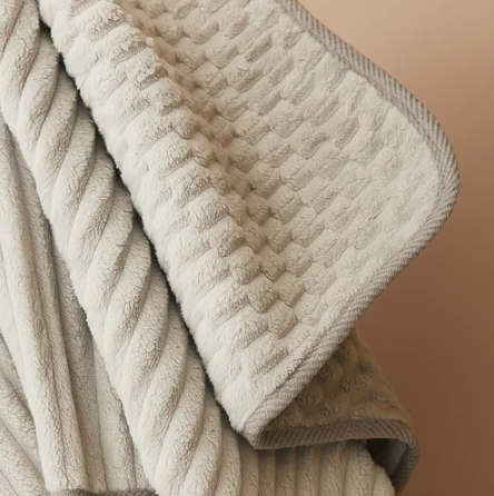 Block Pattern Microfibre Towel - Grey (S)