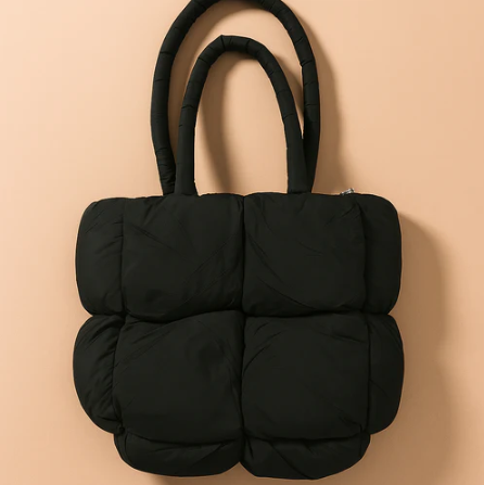 Puffed Tote Bag Black