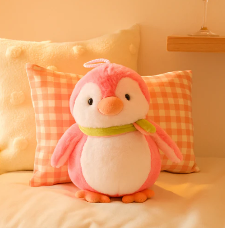 Muffler Penguin Plush Toy pink - Large
