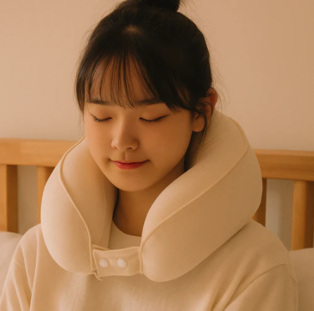 Yellow Memory Foam Neck Pillow