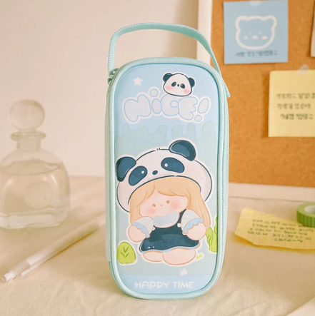 Panda Pencil Pouch - Blue
