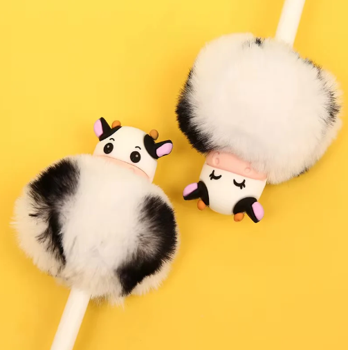 Cow Pom Pom Pen